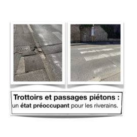 Suivi de la remise en état des trottoirs et passages piétons