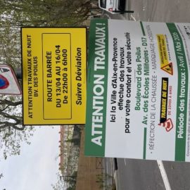 Travaux Bd Poilus et Av des Ecoles Militaires